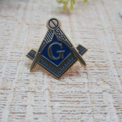 High quality Metal Crafts Custom Made Masonic Lapel Pin & Metal Logo Badge